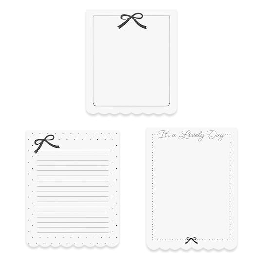 5" Black Bows List Notepads, 3ct. by Recollections™